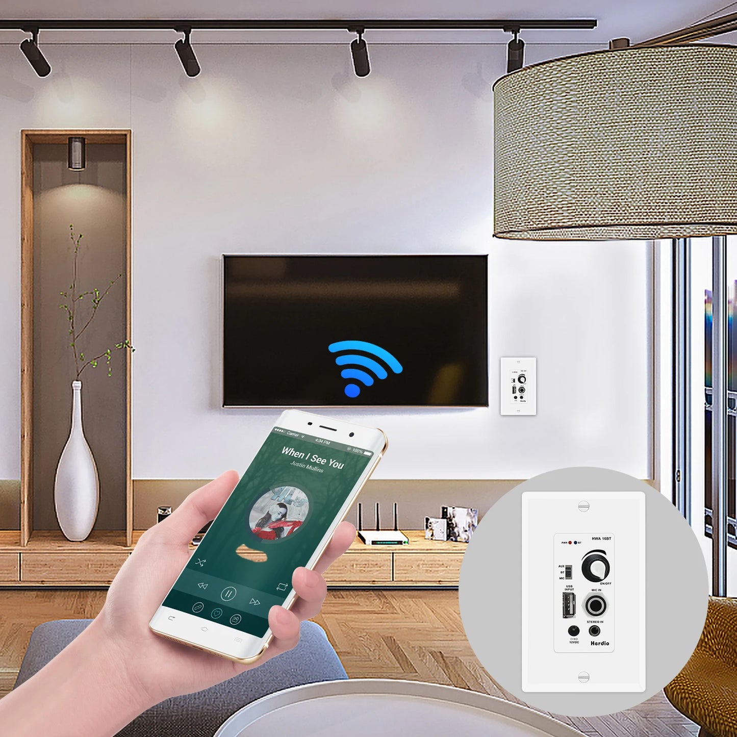 In Wall Receiver/Amplifier Wall Plate
