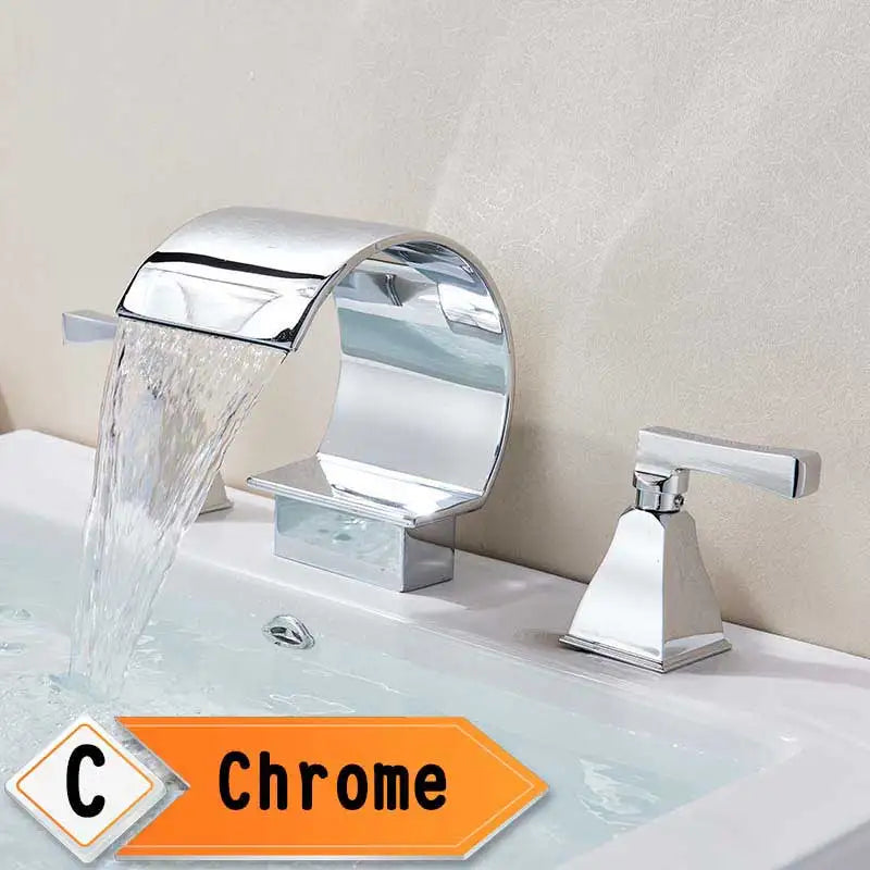 Golden Waterfall Basin Faucet