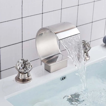 Golden Waterfall Basin Faucet