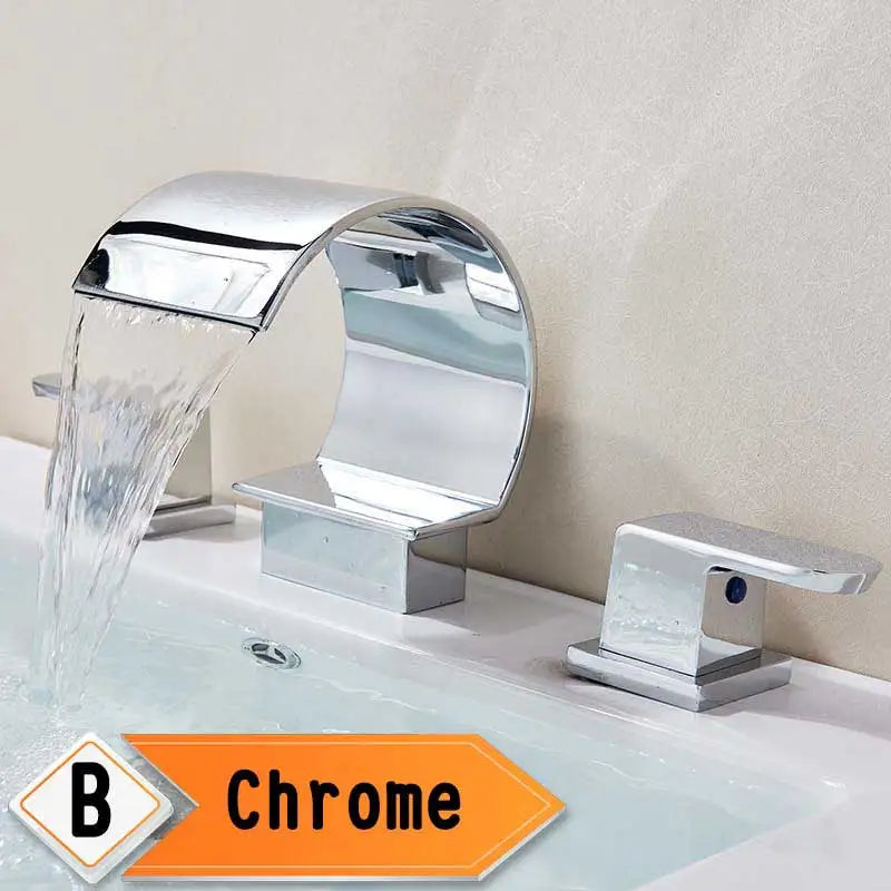 Golden Waterfall Basin Faucet