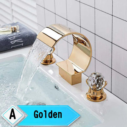 Golden Waterfall Basin Faucet