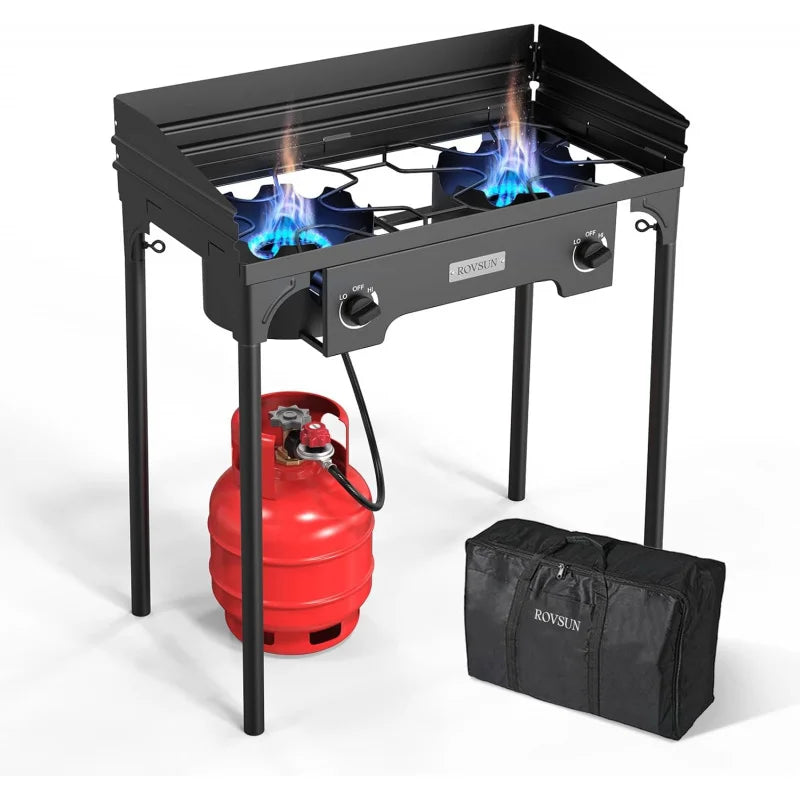 2 Burner Propane Gas Stove Backyard Cooker