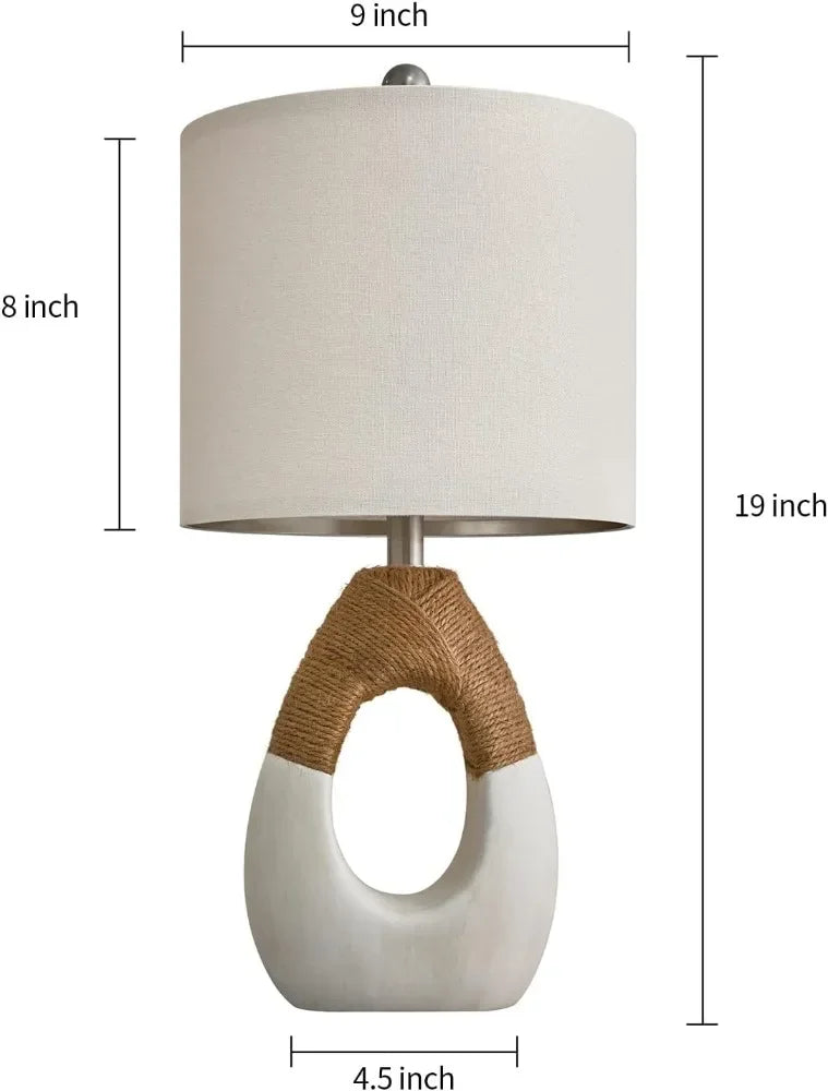 19” Table Lamps Bedroom Living Room Set of 2