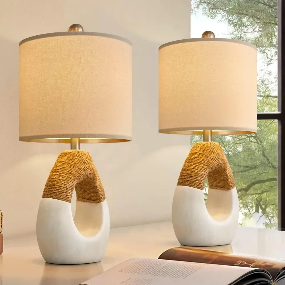 19” Table Lamps Bedroom Living Room Set of 2