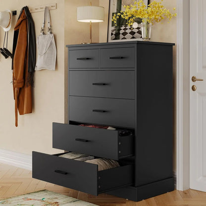 Hasuit Black Dresser for Bedroom