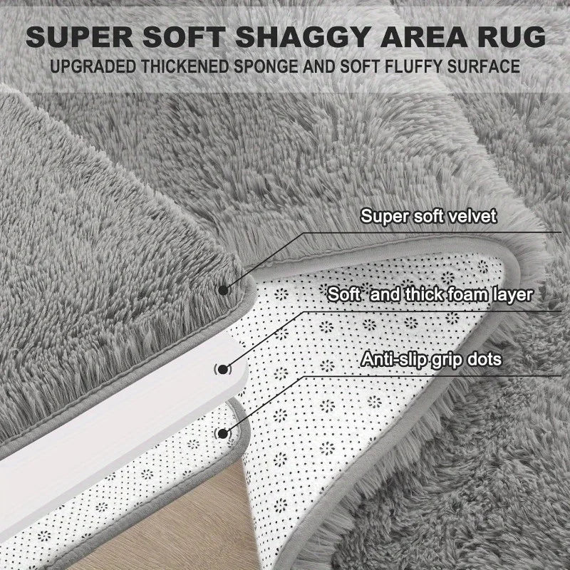 Extra thick bedside plush carpet