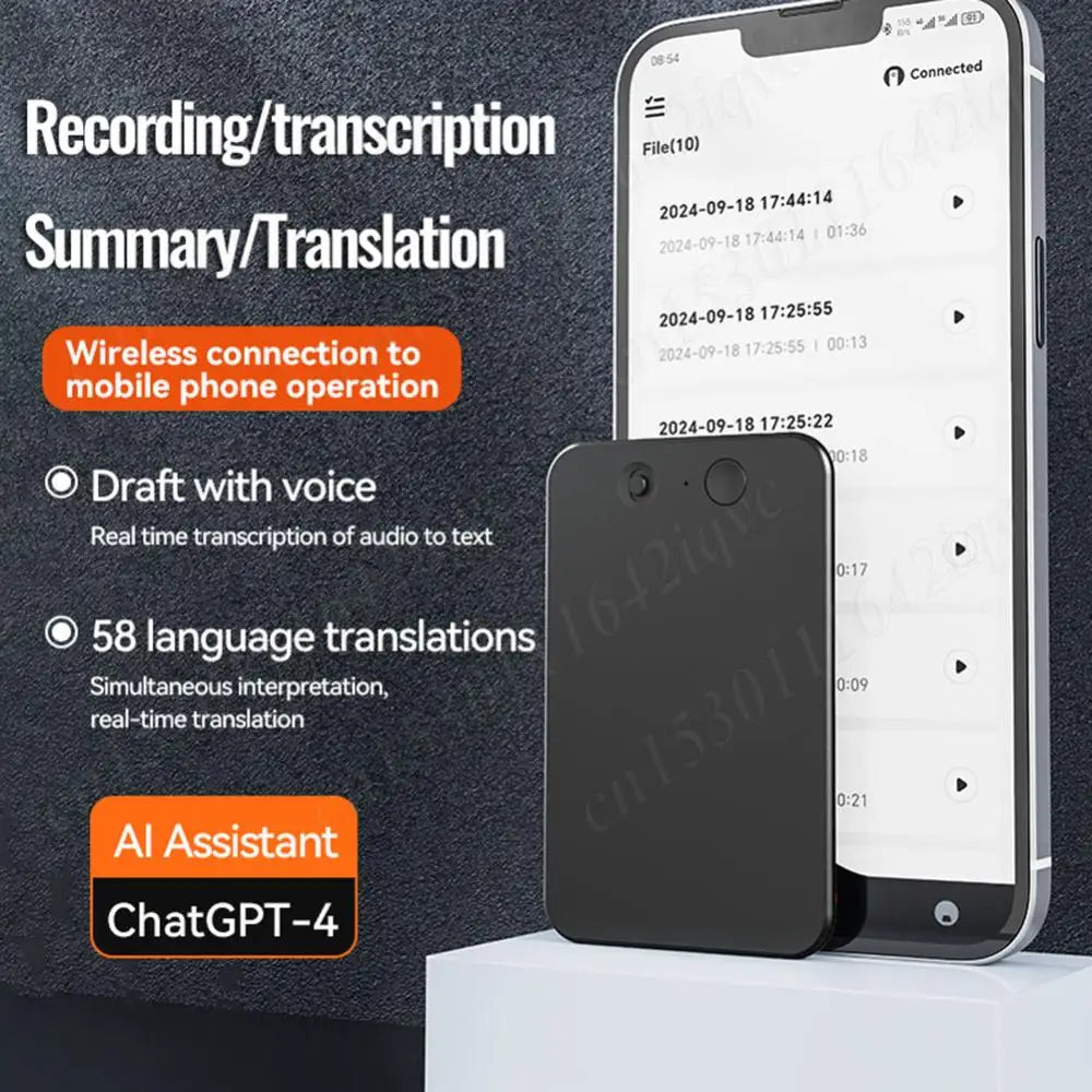 AI ChatGPT-4 Intelligent Voice Recorder