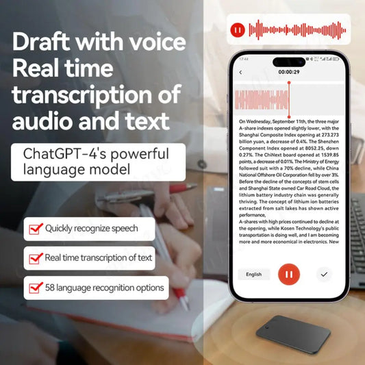 AI ChatGPT-4 Intelligent Voice Recorder