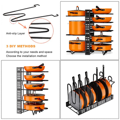 Pots and Pans Organizer Rack