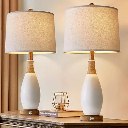 19” Table Lamps Bedroom Living Room Set of 2