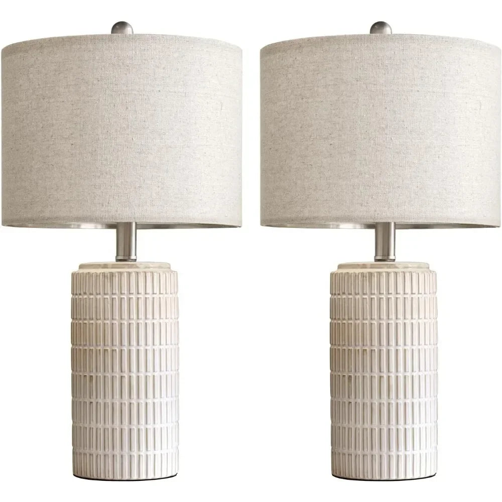 23" Modern Ceramic Table Lamp Set of 2