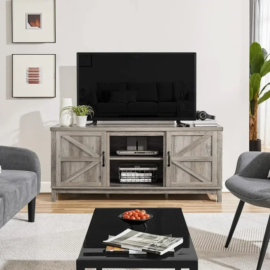 TV Stand Entertainment Center with Barn Doors