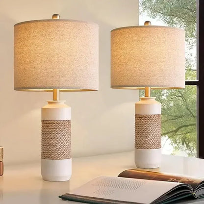 19” Table Lamps Bedroom Living Room Set of 2